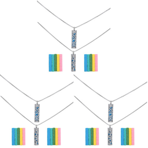 6Sets Durable Men Aromatherapy Necklace Stylish Pendant Birthday Gift 2