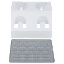 Mejora la funcionalidad de tu cocina con nuestra alfombrilla de silicona para secar platos, una alfombrilla multiusos para encimera que ofrece un