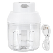 Gemakkelijk te reinigen blender, elektrische mini-knoflookhakker, USB-oplaadbaar, keukengadget met veiligheidsmechanisme, 360 graden vermalen, 250
