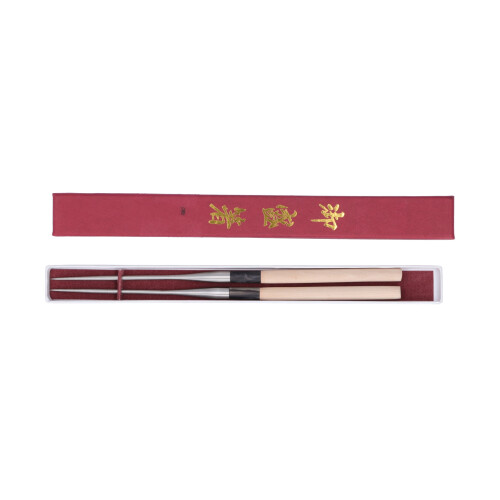 Ευέλικτα συνοδευτικά φαγητού, Chopsticks σούσι από ανοξείδωτο ατσάλι με ξύλινη λαβή