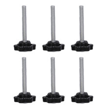 6Pcs Plastic Tighten Bolt Nut Knob 5mm Thumb Screw Knob Hexagonal Head Handle Hand Screw Knurled Grip Easy to Install
