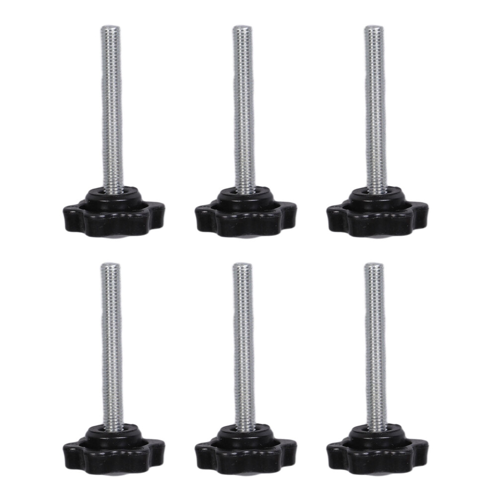 6Pcs Plastic Tighten Bolt Nut Knob 5Mm Thumb Screw Knob Hexagonal Head Handle Hand Screw Knurled Grip Easy To Install 9377112588018
