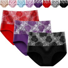 Auslaufsichere Slips mit hohem Bund, Inkontinenzslips, Damen-Slips mit hohem Bund und Bauchkontrolle, Größe 4XL