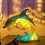 Nachtlicht aus Buntglas, Delfin 2