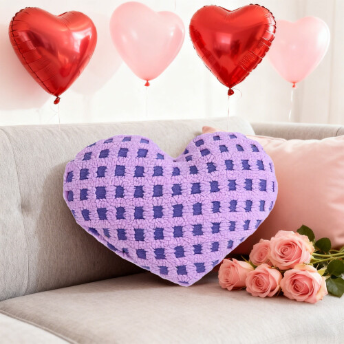 Hjerteformede pyntepuder Valentinsdagsdekoration 2 stk.