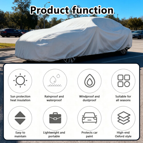 Κάλυμμα αυτοκινήτου κατάλληλο για Sedan/MPV/SUV, προστασία από τη σκόνη, PEVA, αδιάβροχο 2