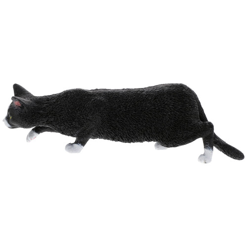 Figurine de chat noir décorative pour bureau 13,8 x 4,4 x 3 cm