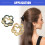 2 Fermagli per capelli a forma di fiore per donna – Acrilico, beige e 2