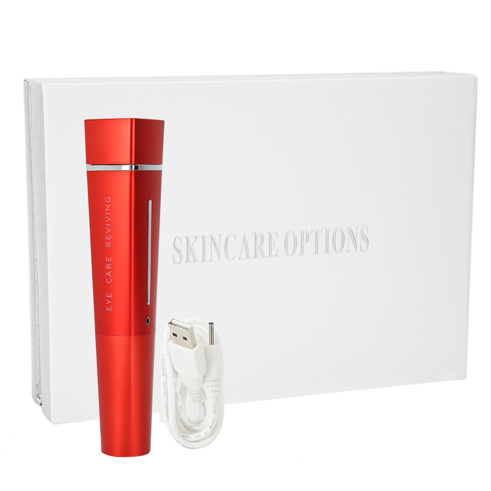 Red/Light Vibrating Massager With Microcurrent Facial Device For Skin Tightening And Therapy Featuring Heating Function For At-Home Facial Treatments