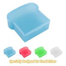 Boîte à pain transparente pour micro-ondes, idéale pour toasts, sandwichs et hamburgers. Boîte de rangement portable pour la cuisine, blanche.