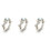 3Pcs Silver Women Rings Leaf Shape Wedding Engagement Rings 3