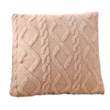 Geometrikus Jacquard díszpárna, puha, hangulatos, dekoratív bársonypárna kanapéágyhoz, parasztház stílusú, semleges, egyszínű (45,3 cm x