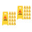 30Pcs Miniature Yellow Traffic Signs Plastic Driving Simulator Toy 4