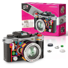 Retro camera bouwblokkenset - Digitale camera bouwpakket vintage speelgoedmodel voor volwassenen en kinderen (556 onderdelen)