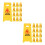 30Pcs Miniature Yellow Traffic Signs Plastic Driving Simulator Toy 6