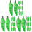 96Pcs Realistic Green Artificial Pepper Models Foam Table Decoration 4