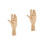 2Pcs Solid Wood Hand Model Jointed Movable Desktop Ornament 5