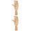 2Pcs Solid Wood Hand Model Jointed Movable Desktop Ornament 6