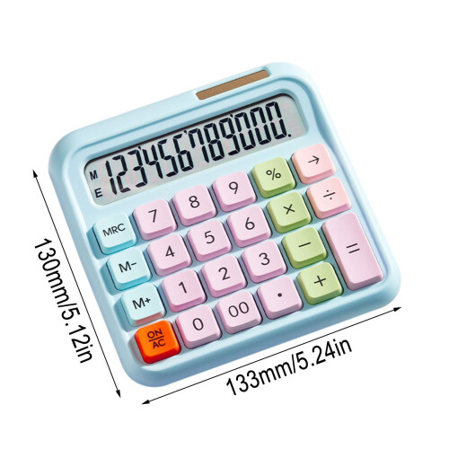 AuroraX Desk Calculator Large Office Basic Calculator,Large Mechanical Buttons 12 Digit Engineering 4 Function Calculator Home Office Supplies 1