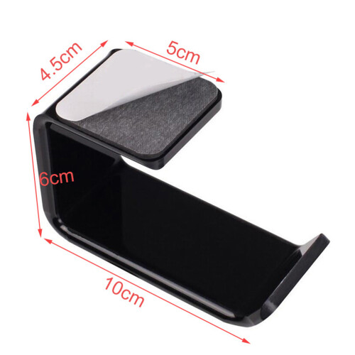 2Pcs Black Headset Rack Acrylic Headphone Stand with Double-Sided Tape 1