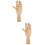 2Pcs Solid Wood Hand Model Jointed Movable Desktop Ornament 8