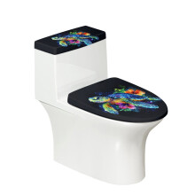 Ensemble de housses de siège de toilette souples, extensibles et anti-poussière, ornées de tortues marines colorées. Cadeaux élégants pour la