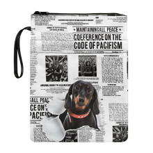 Polyesterové ochranné puzdro na knihy pre knihovníkov a milovníkov kníh – 28,4 cm x 21,6 cm, dizajn jazvečíka, kompatibilné s