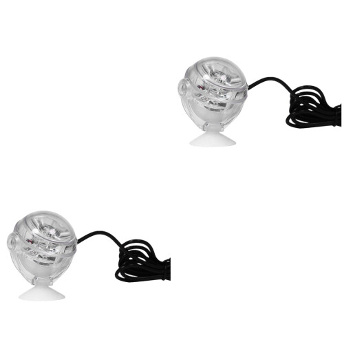 2Pcs Waterproof Blue LED Aquarium Spotlight Adjustable Fish Tank Light 1