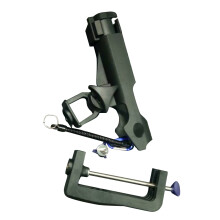 Premium Fishing Rod Holder With Advanced Stability Dual Rotation Button Lock Universal Strap Versatile Mounting Multi Use Non Stick
