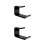 2Pcs Black Headset Rack Acrylic Headphone Stand with Double-Sided Tape 11