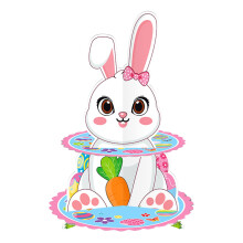 Cardboard Cupcake Holder Egg Shape Double Layer 1 Pack