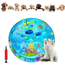 Pet Water Bed for Dogs & Cats, Cooling Summer Mat with Air Pump, Thickened Sensory Playmat (Compatible with Large Pets)