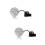 2Pcs Waterproof Blue LED Aquarium Spotlight Adjustable Fish Tank Light 6