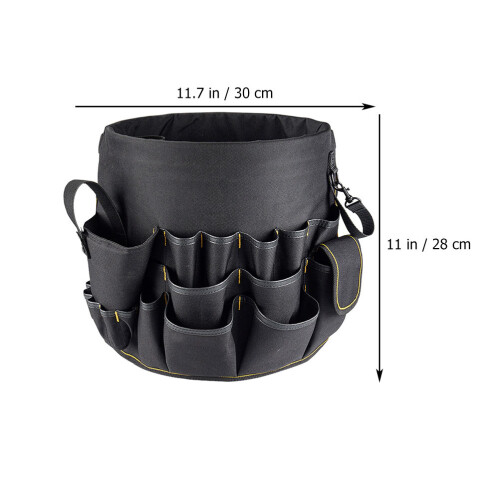 2Pcs Portable Tool Bag Black Oxford Cloth Tool Pouch Holder for Tools 1