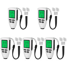 5St Auto Laklaag Dikte Meter ABS Wit Digitale Coating Gauge