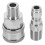 2Sets Stainless Steel Pressure Washer Quick Connect Couplers Silver 2