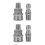 2Sets Stainless Steel Pressure Washer Quick Connect Couplers Silver 4