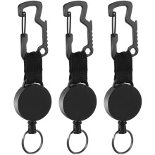 Eochracha Intarraingthe - Gearrthóg Crios Sealbhóra Eochrach Tromshaothair le Carabiner Il-uirlis, Ríleanna Suaitheantais Lanyard Eochrach