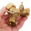 Προσαρμογέας διαχωριστή λάστιχου κήπου Solid Brass2Way, βαλβίδα Y, σύνδεσμος νερού με 4