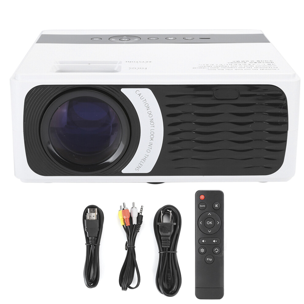 Home Theater Projector With Zoom Function And Silent Cooling, 720P True Hd Resolution Supports1080p, Long Lifespan Design With Efficient Heat 9028731791951