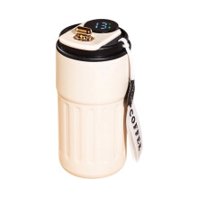 Mug isotherme à affichage LED de la température, en acier inoxydable, 35 cl, étanche et portable avec mousqueton, idéal pour le bureau, les