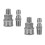 2Sets Stainless Steel Pressure Washer Quick Connect Couplers Silver 7