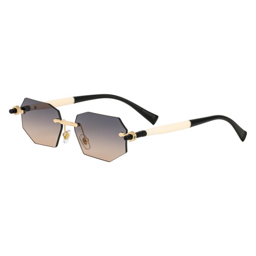 CY-GZ1503Νέα ανδρικά γυαλιά ηλίου Polygon Rimless, ευρωπαϊκής και αμερικανικής μόδας, premium