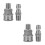 2Sets Stainless Steel Pressure Washer Quick Connect Couplers Silver 9