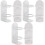 6Pcs Electric Toothbrush Holders Wall Mounted White Iron Storage 5