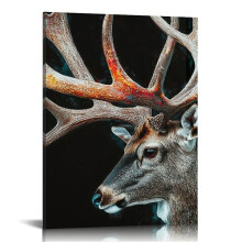 Wall Art for Living Room Bedroom Deer Pictures Poster Print Animal Canvas Painting Decor With 12x16 in
