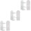 6Pcs Electric Toothbrush Holders Wall Mounted White Iron Storage 6