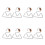 8 Pcs Stainless Steel Hook Heavy Travel 9