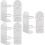 6Pcs Electric Toothbrush Holders Wall Mounted White Iron Storage 8