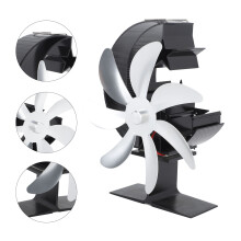 Moon Model 7-Blade Heat Powered Stove Fan, Silver